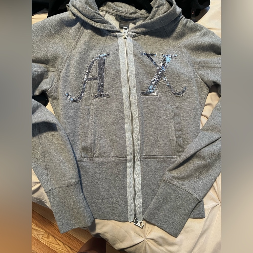 Grey Woman’s Armani Exchange zip up, hoodie